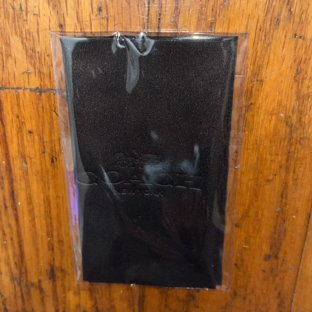 NEW COACH Sunglasses Embossed hard shell Black Case Embossed Cleaning Cl… - Picture 6 of 13